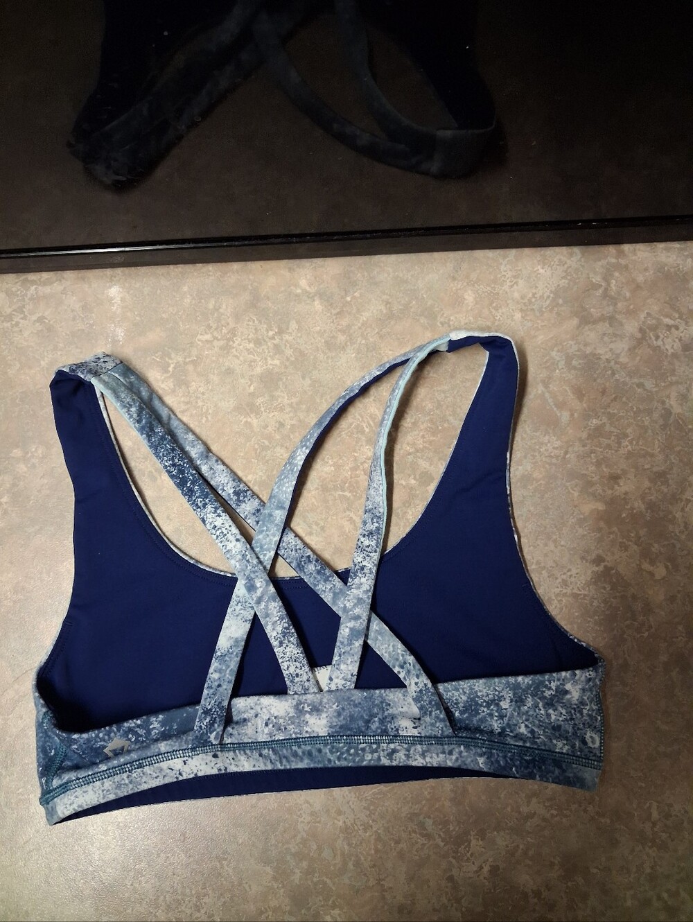 Ivivva Blue Patterned Crossback Sports Bra - Picture 2 of 6